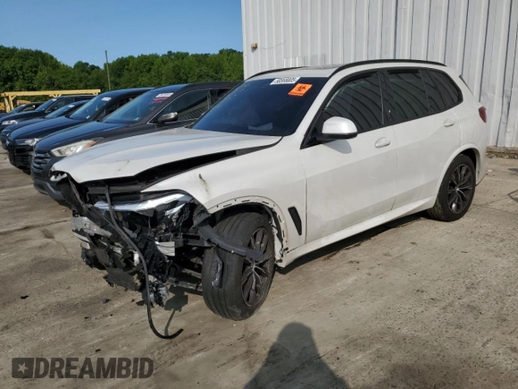 2021 BMW X5 xDrive40i with VIN 5UXCR6C00M9E75622, listed as a Copart auction lot 58568005 with Not provided miles and Salvage title. Bid and sale history available at DreamBid. Image 1.