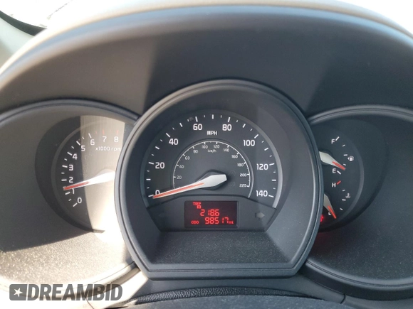 2015 Kia Rio LX with VIN KNADM4A37F6497167, listed as a Copart auction lot 49968245 with 98,517 mi miles and Salvage Title. Bid and sale history available at carsss.com. Image 9.