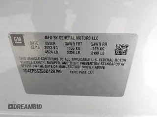 2018 Buick LaCrosse Premium with VIN 1G4ZR5SZ9JU128796, listed as a IAAI auction lot 40879976 with 84,390 mi miles. Bid and sale history available at carsss.com. Image 9.