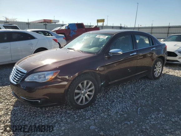 2013 Chrysler 200 Limited with VIN 1C3CCBCG3DN520540, listed as a Copart auction lot 49871155 with 129,138 mi miles and Salvage Title. Bid and sale history available at DreamBid. Image 1.
