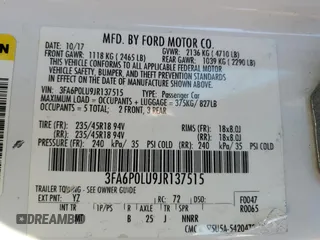 2018 Ford Fusion Hybrid SE with VIN 3FA6P0LU9JR137515, listed as a Copart auction lot 47480285 with 121,044 mi miles and Salvage Title. Bid and sale history available at carsss.com. Image 12.