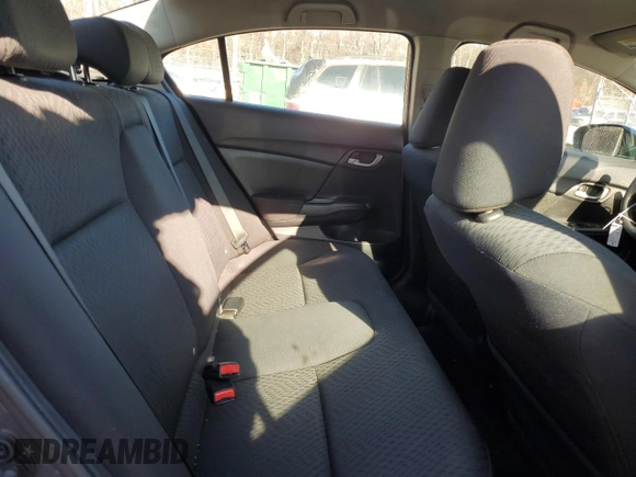 2014 Honda Civic Sedan LX with VIN 2HGFB2F55EH506012, listed as a Copart auction lot 45542855 with 186,712 mi miles and Salvage Title. Bid and sale history available at carsss.com. Image 10.