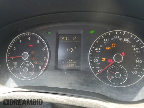2014 Volkswagen Passat Wolfsburg Edition with VIN 1VWAT7A30EC096244, listed as a Copart auction lot 54097505 with 153,321 mi miles and Salvage title. Bid and sale history available at DreamBid. Image 9.