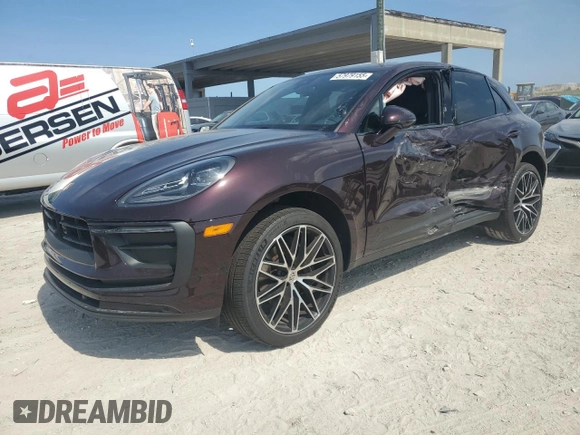 2024 Porsche Macan with VIN WP1AA2A53RLB14849, listed as a Copart auction lot 57979155 with 10,031 mi miles and Salvage title. Bid and sale history available at DreamBid. Image 1.