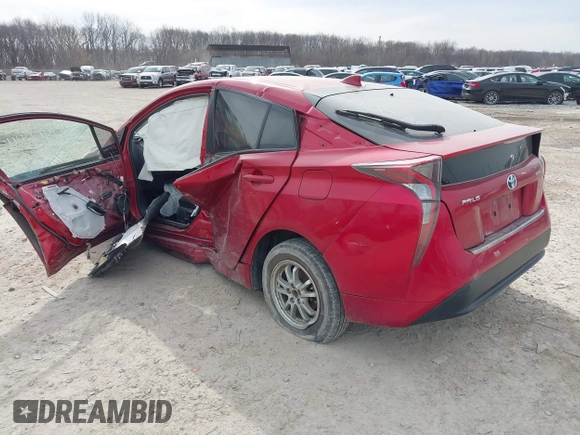 2016 Toyota Prius Four with VIN JTDKARFU4G3509764, listed as a IAAI auction lot 41790044 with 106,037 mi miles. Bid and sale history available at carsss.com. Image 3.
