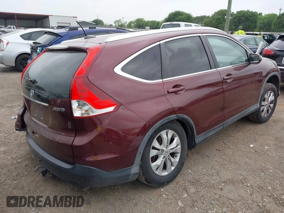 2012 Honda CR-V EX-L with VIN 5J6RM4H76CL051097, listed as a IAAI auction lot 41955201 with 123,846 mi miles. Bid and sale history available at carsss.com. Image 4.