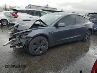 2023 Tesla Model 3 with VIN 5YJ3E1EA2PF639868, listed as a Copart auction lot 49247765 with 19,215 mi miles and Salvage Title. Bid and sale history available at carsss.com. Image 1.