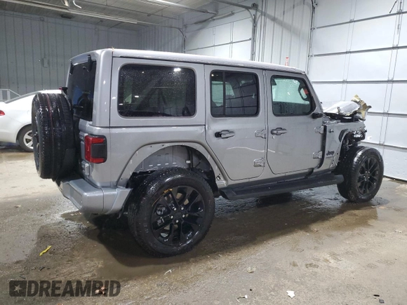 2021 Jeep Wrangler Unlimited Sahara Altitude with VIN 1C4HJXEN1MW692690, listed as a Copart auction lot 84927014 with 34,268 mi miles and Salvage title. Bid and sale history available at DreamBid. Image 3.