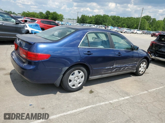 2005 Honda Accord LX with VIN 1HGCM56405A153344, listed as a Copart auction lot 63668715 with 118,180 mi miles and Salvage title. Bid and sale history available at DreamBid. Image 3.