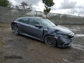 2020 Honda Civic Sedan LX with VIN 2HGFC2F68LH554266, listed as a Copart auction lot 49242715 with 51,778 mi miles and Salvage Title. Bid and sale history available at carsss.com. Image 4.