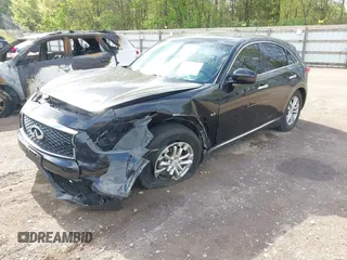 2017 Infiniti QX70 with VIN JN8CS1MW4HM414936, listed as a IAAI auction lot 42035425 with 127,220 mi miles and . Bid and sale history available at DreamBid. Image 2.