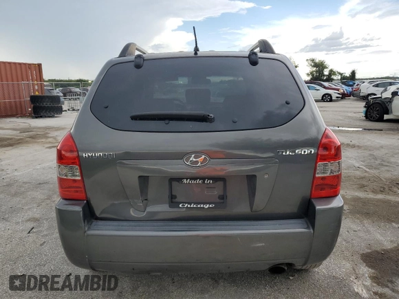 2007 Hyundai Tucson GLS with VIN KM8JM12B07U497000, listed as a Copart auction lot 45893375 with 211,849 mi miles and Non Repairable. Bid and sale history available at carsss.com. Image 6.