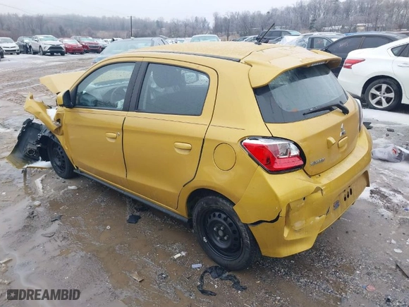 2021 Mitsubishi Mirage ES with VIN ML32AUHJ7MH000727, listed as a IAAI auction lot 41522816 with 61490 miles. Bid and sale history available at carsss.com. Image 3.