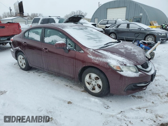 2014 Honda Civic Sedan LX with VIN 19XFB2F56EE057966, listed as a Copart auction lot 87998545 with 127,879 mi miles and Salvage Title. Bid and sale history available at carsss.com. Image 4.