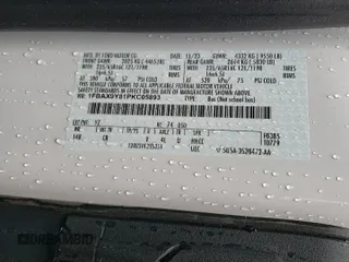 2023 Ford Transit Passenger XL with VIN 1FBAX9Y81PKC05893, listed as a Copart auction lot 66302764 with 4,084 mi miles and Salvage Title. Bid and sale history available at DreamBid. Image 14.