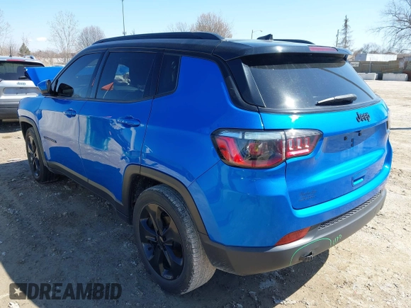 2021 Jeep Compass Altitude with VIN 3C4NJCBB0MT523322, listed as a IAAI auction lot 41989408 with 64,880 mi miles. Bid and sale history available at carsss.com. Image 3.