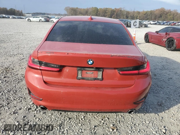 2019 BMW 3 Series 330i xDrive with VIN WBA5R7C51KAJ82278, listed as a Copart auction lot 82415124 with 57,625 mi miles and Salvage Title. Bid and sale history available at carsss.com. Image 6.