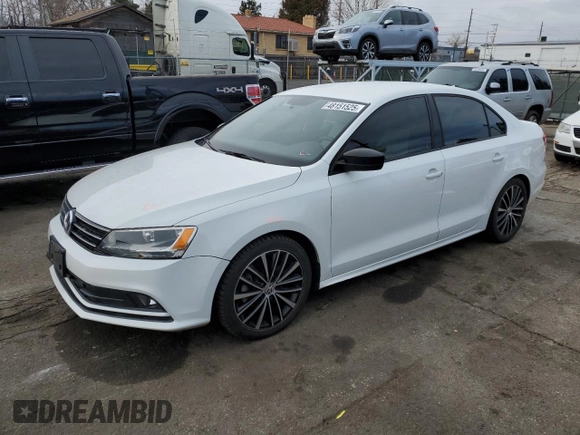 2015 Volkswagen Jetta Sport with VIN 3VWD17AJ0FM417412, listed as a Copart auction lot 48151525 with 110,600 mi miles and Salvage title. Bid and sale history available at DreamBid. Image 1.