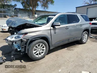 2019 Chevrolet Traverse LT Cloth with VIN 1GNEVGKWXKJ199385, listed as a Copart auction lot 59583005 with 69,835 mi miles and Salvage title. Bid and sale history available at DreamBid. Image 1.