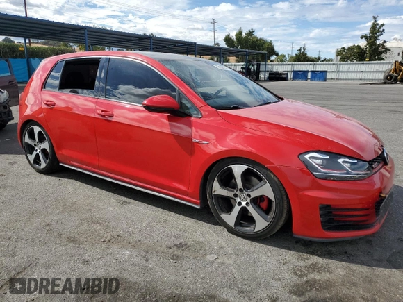 2016 Volkswagen Golf GTI SE with VIN 3VW5T7AU2GM016597, listed as a Copart auction lot 72164374 with 61,789 mi miles and Non Repairable. Bid and sale history available at carsss.com. Image 4.