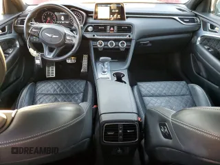 2019 Genesis G70 2.0T Advanced with VIN KMTG44LA6KU033399, listed as a Copart auction lot 73278344 with 52,598 mi miles and Salvage Title. Bid and sale history available at carsss.com. Image 8.