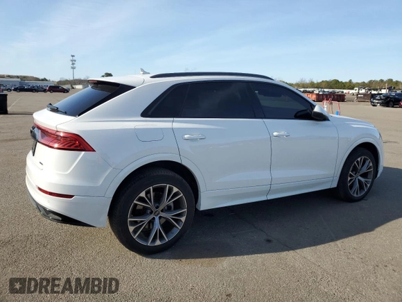 2023 Audi Q8 Premium with VIN WA1AVBF12PD044905, listed as a Copart auction lot 53206695 with 30,014 mi miles and Salvage title. Bid and sale history available at DreamBid. Image 3.