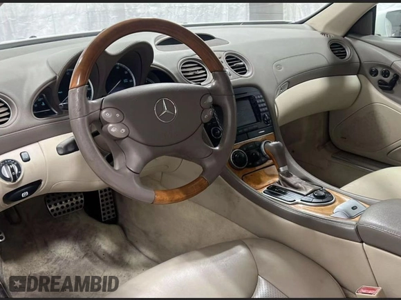 2007 Mercedes-Benz SL 550 with VIN WDBSK71FX7F129349, listed as a Copart auction lot 60161885 with 108,178 mi miles and Clean title. Bid and sale history available at DreamBid. Image 9.