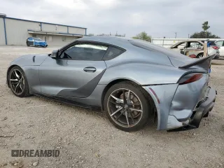 2021 Toyota GR Supra 3.0 with VIN WZ1DB0C00MW045841, listed as a Copart auction lot 47755165 with 0 mi miles and Salvage Title. Bid and sale history available at carsss.com. Image 2.