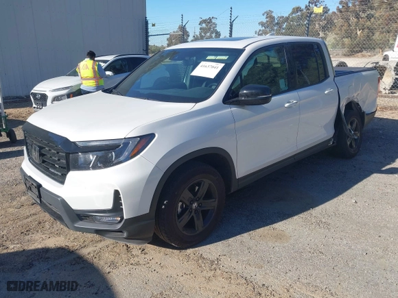 2023 Honda Ridgeline Black Edition with VIN 5FPYK3F85PB040346, listed as a IAAI auction lot 41637041 with 13,137 mi miles. Bid and sale history available at carsss.com. Image 2.