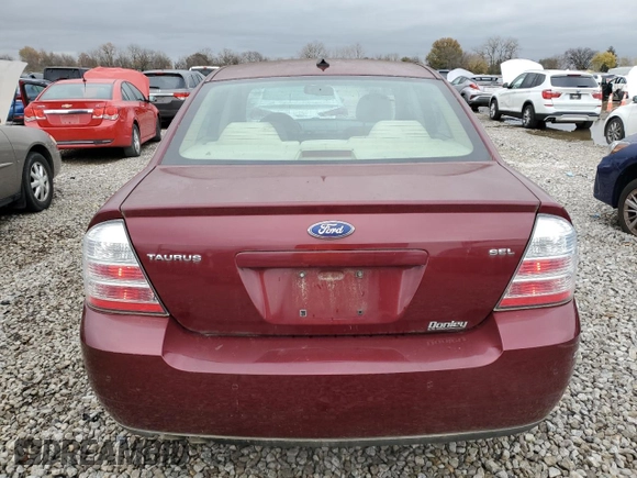 2008 Ford Taurus SEL with VIN 1FAHP24W48G124354, listed as a Copart auction lot 80499924 with 0 mi miles and Salvage Title. Bid and sale history available at carsss.com. Image 6.