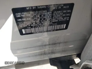 2023 Subaru Forester Premium с VIN JF2SKADC2PH472906, выставлен на аукционе IAAI как лот 41804166 с пробегом 12 294 миль миль и . История ставок и продаж доступна на DreamBid. Изображение 9.