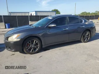 2012 Nissan Maxima S with VIN 1N4AA5AP7CC818957, listed as a Copart auction lot 57836695 with 117,747 mi miles and Salvage title. Bid and sale history available at DreamBid. Image 1.