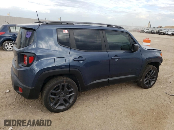 2021 Jeep Renegade 80th Anniversary with VIN ZACNJDBB8MPM40943, listed as a Copart auction lot 70030764 with 41,943 mi miles and Salvage title. Bid and sale history available at DreamBid. Image 3.