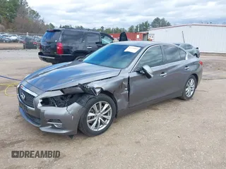2014 Infiniti Q50 Sport with VIN JN1BV7AP5EM676199, listed as a IAAI auction lot 41721851 with 133,082 mi miles and . Bid and sale history available at DreamBid. Image 17.