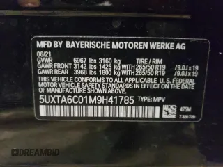 2021 BMW X5 xDrive45e with VIN 5UXTA6C01M9H41785, listed as a Copart auction lot 65762372 with 8,143 mi miles. Bid and sale history available at carsss.com. Image 13.