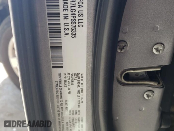 2023 Ram 1500 SLT z VIN 1C6RR7LG4PS575335, wystawiony jako Copart lot #52293125 z przebiegiem 36 750 mil mil oraz Nie do naprawy • Non repairable. Historia ofert i sprzedaży dostępna na DreamBid. Obrazek 13.