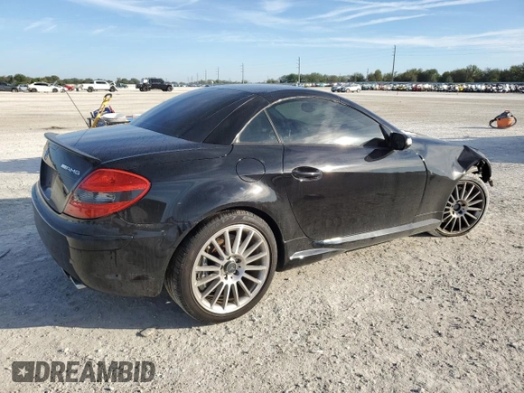 2006 Mercedes-Benz SLK-Class 5.5L AMG with VIN WDBWK73F06F100763, listed as a Copart auction lot 86308114 with 147,759 mi miles and Salvage Title. Bid and sale history available at carsss.com. Image 3.