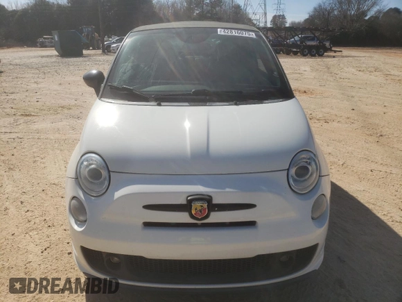 2013 FIAT 500 Abarth with VIN 3C3CFFJH1DT645322, listed as a Copart auction lot 42816075 with 114,007 mi miles and Salvage Title. Bid and sale history available at carsss.com. Image 5.