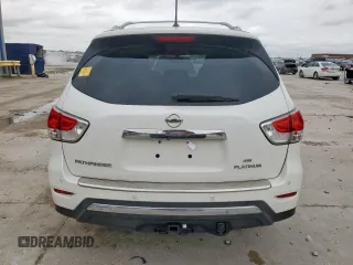 2013 Nissan Pathfinder Platinum with VIN 5N1AR2MM1DC645629, listed as a Copart auction lot 58501165 with 172,776 mi miles and Clean title. Bid and sale history available at DreamBid. Image 6.