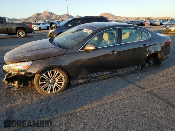 2014 Kia Cadenza Premium with VIN KNALN4D75E5129937, listed as a Copart auction lot 76095514 with 66,042 mi miles and Salvage Title. Bid and sale history available at carsss.com. Image 1.