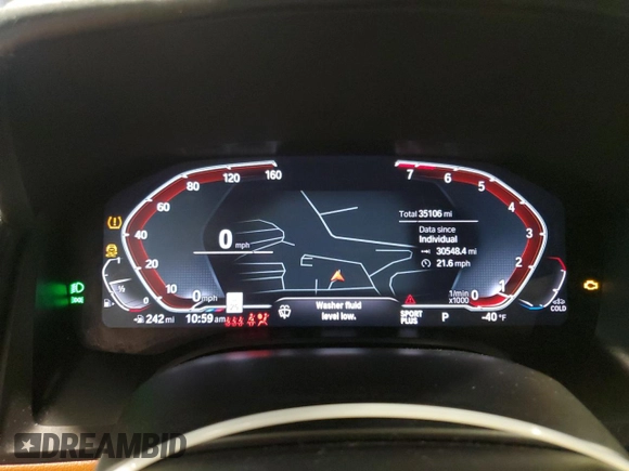 2022 BMW 8 Series 840i with VIN WBAGV4C08NCJ12339, listed as a Copart auction lot 86587434 with 35,106 mi miles and Salvage title. Bid and sale history available at DreamBid. Image 9.