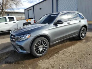 2018 Mercedes-Benz GLC with VIN WDC0G4JB1JV016757, listed as a Copart auction lot 43583665 with 0 mi miles and Salvage Title. Bid and sale history available at carsss.com. Image 1.