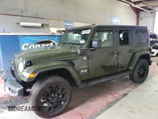 2023 Jeep Wrangler Sahara with VIN 1C4JJXP65PW592958, listed as a Copart auction lot 83065864 with 22,322 mi miles and Salvage title. Bid and sale history available at DreamBid. Image 1.