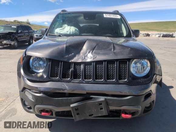 2021 Jeep Renegade Trailhawk with VIN ZACNJDC13MPM09881, listed as a Copart auction lot 57491455 with 24,668 mi miles and Salvage title. Bid and sale history available at DreamBid. Image 5.