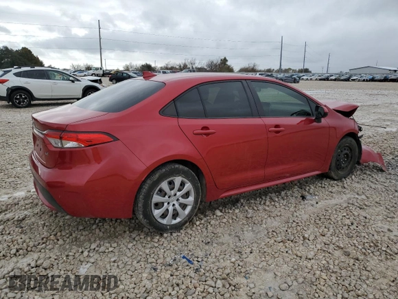 2021 Toyota Corolla LE with VIN JTDEPMAE8MJ124374, listed as a Copart auction lot 85019474 with 49,238 mi miles and Salvage Title. Bid and sale history available at DreamBid. Image 3.