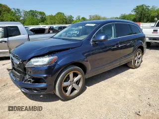 2014 Audi Q7 3.0T S line Prestige with VIN WA1DGAFE7ED001727, listed as a Copart auction lot 52205025 with 82,336 mi miles and Salvage Title. Bid and sale history available at carsss.com. Image 1.