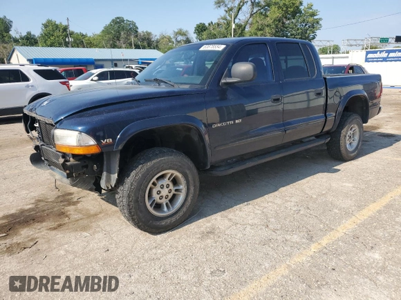 2000 Dodge Dakota Sport with VIN 1B7GG2AN8YS665678, listed as a Copart auction lot 63878554 with 92,470 mi miles and Salvage Title. Bid and sale history available at carsss.com. Image 1.
