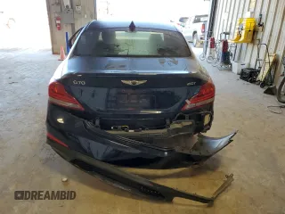 2019 Genesis G70 2.0T Advanced with VIN KMTG64LA1KU026869, listed as a Copart auction lot 70709004 with 85,109 mi miles and Salvage Title. Bid and sale history available at carsss.com. Image 6.