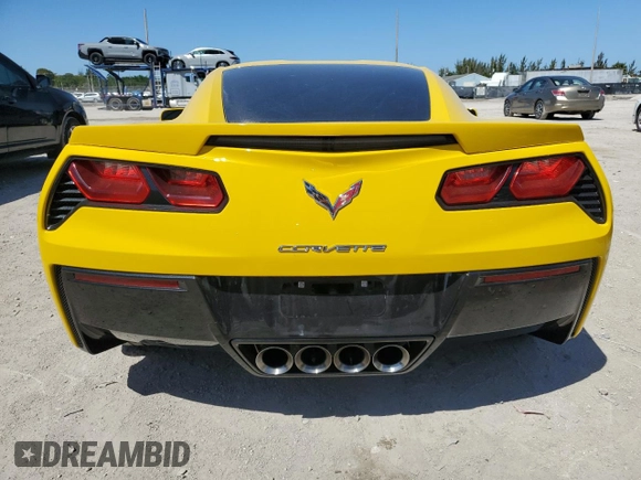 2015 Chevrolet Corvette Z51 3LT with VIN 1G1YM2D7XF5108382, listed as a Copart auction lot 49408375 with 20,266 mi miles and Salvage title. Bid and sale history available at DreamBid. Image 6.