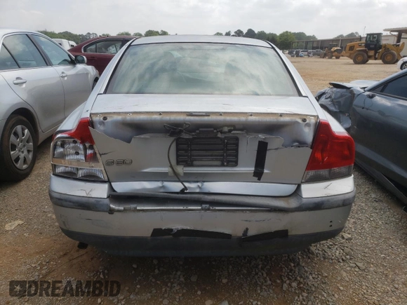2004 Volvo S60 with VIN YV1RS61T242373543, listed as a Copart auction lot 61378164 with 121,430 mi miles and Salvage Title. Bid and sale history available at carsss.com. Image 6.
